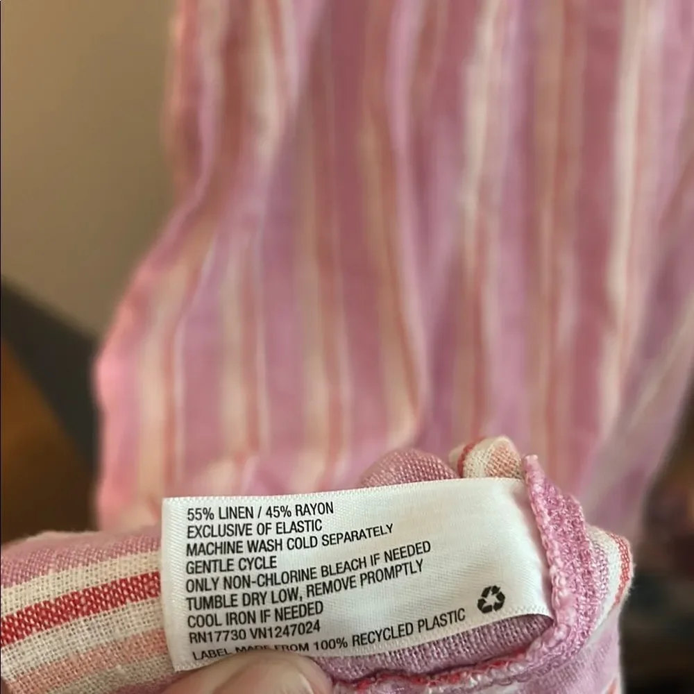 NWT Universal Thread  Pink and White Striped button down Dress  C - Picture 5 of 5